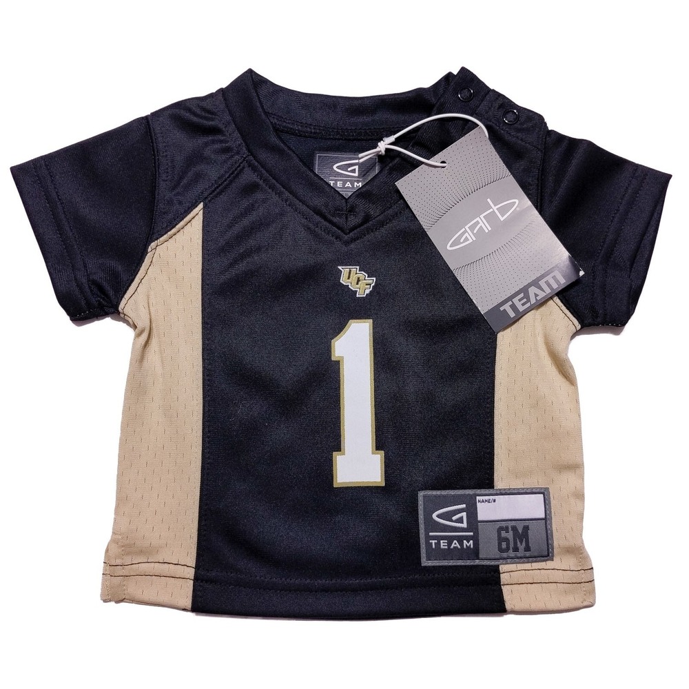 GARB UCF Knights Baby Infant Football Jersey Black Gold 3-6‎ Months 6M ~ New